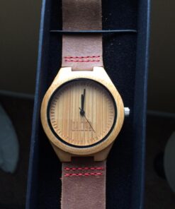 Luno Wear Men's Wood Watch, Genuine Leather, The Shoots 18 71MH3pKq4bL