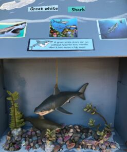 Papo - hand-painted - figurine - Marine Life - White Shark Figure-56002 - Collectible - For Children - Suitable for Boys and Girls - From 3 years old 1 Multicolor 24 71MH8sSOigL