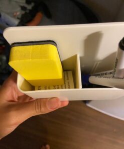 Tofun White Magnetic Marker Holder for Whiteboards,Magnetic Dry Eraser Organizer Mount,Fits 8 Dry-Erase Markers.Bonus 1 pcs Magnetic Whiteboard Eraser 22 71MHKXS8vL