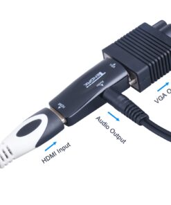 Tendak HDMI to VGA Converter Gold-Plated Active HD 1080P Female to Female Adapte with 3.5mm Audio for Projector HDTV Monitor Laptop PC Xbox STB Blu-ray DVD 17 71MHVVdDSeL
