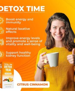 Alternative view of Total Tea SIimming Detox Tea Caffeine Free - 25 Day Detox Tea - Herbal Tea with Chamomile, Hibiscus Tea & Ginger Root for Colon Cleanse – Natural Citrus & Cinnamon Herbal Tea for Digestive Health Citrus Cinnamon 1 Count (Pack of 25)
