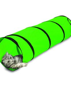 Petmate Jackson Galaxy Cat Crawl Solid Tunnel, Green/Orange 26 71MIY70KTnL
