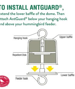 Perky-Pet 245L Ant Guard for Hummingbird & Oriole Feeders - Protects Nectar From Ants, Red, Pack of 1 23 71MIlaD637L 4
