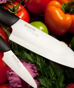 Kyocera Revolution 2-Piece Ceramic Set: Chef Knife for Your Cooking Needs, 5.5 INCH, 3 INCH, White 12 71MIw5pCTcL