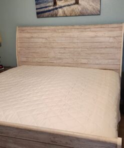 Utopia Bedding Quilted Fitted Mattress Pad (King) - Elastic Fitted Mattress Protector - Mattress Cover Stretches up to 16 Inches Deep - Machine Washable Mattress Topper White King 55 71MJGPvAL9L