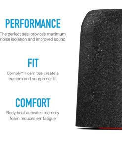 Alternative view of Comply Professional Noise Isolating Earphone Replacement Tips | for NuForce, ISOtunes PRO, Q-Jays, Etymotic Research, Westone, Shure & More |Size Large, 3 pairs,Black Black