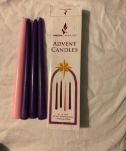 Mega Candles 4 pcs Unscented Christmas Advent Taper Candle, Hand Poured Wax Candles 10 Inch x 7/8 Inch, Holidays, Church, Devotional, Celebration, Party & More 27 71MKpMxG1lL
