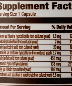 Amazon Elements B Complex, High Potency, 83% Whole Food Cultured, Supports Immune and Normal Energy Metabolism, Vegan, 65 Capsules, 2 month supply (Packaging may vary) 65 Count (Pack of 1) 19 71MMcfdwPpL