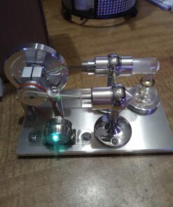 Sunnytech Hot Air Stirling Engine Motor Model Educational Toy Electricity Generator Colorful LED (SC001) SC001 33 71MMotZuerL