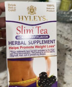 Hyleys Slim Tea Acai Berry Flavor - Weight Loss Herbal Supplement Cleanse and Detox - 25 Tea Bags (1 Pack) 25 Count (Pack of 1) 47 71MNEkGW3iL