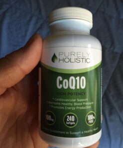 Purely Holistic CoQ10 100mg - 240 SoftGels - 8 Month Supply - Ubiquinone Coenzyme Q10 Supplement - with Organic Olive Oil - Soy Free Co Q 10 - Made in The USA 29 71MNqKlA8rL