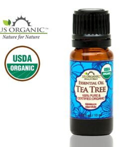 US Organic 100% Pure Tea Tree Essential Oil - USDA Certified Organic, Steam Distilled, Sourced from South Africa, Undiluted, Non-GMO (10 ml (Pack of 1)) 0.33 Fl Oz (Pack of 1) 14 71MOHLd3lbL