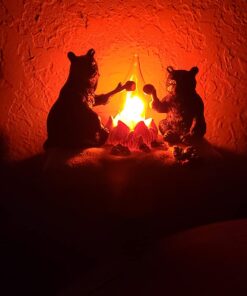 Roman Lights Exclusive Plug in Night Light, Features 2 Bears Roasting Marsh Mellows Around a Flickering Flame Camp Fire, 4.5-Inch 20 71MOKuy0vyL