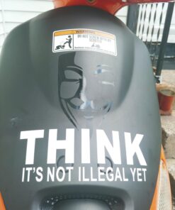 Think It's Not Illegal Yet Sticker Decal Notebook Car Laptop 8" x 2" (White) 25 71MOSn4BS1L
