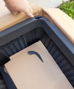 Keter Easy Grow 31.7 Gallon Raised Garden Bed with Self Watering Planter Box and Drainage Plug-Perfect for Growing Fresh Vegetables, Flowers and Herbs Graphite 33 71MOU67xMfL