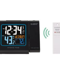 Alternative view of La Crosse Technology 616-146 Color Projection Alarm Clock with Outdoor temperature & Charging USB port Alarm Clocks