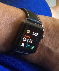 Hadley-Roma MS-906 Men's Genuine Leather Watch Band Black 22mm 21 71MP12mK4gL