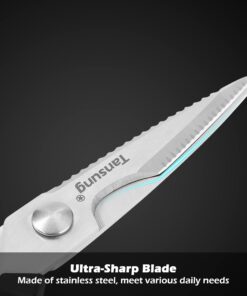 Kitchen Shears, TANSUNG Kitchen Scissors Heavy Duty Dishwasher Safe Food Scissors, Multipurpose Scissors Stainless Steel Kitchen Scissors for Chicken, Poultry, Vegetables, Meat, Fish, Herbs, BBQ Black 33 71MPgtNWyxL