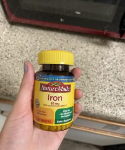 Nature Made Iron 65 mg (325 mg Ferrous Sulfate) Tablets, Dietary Supplement for Red Blood Cell Support, 180 Tablets, 180 Day Supply Unflavored 180 Count (Pack of 1) 28 71MRISiWGL