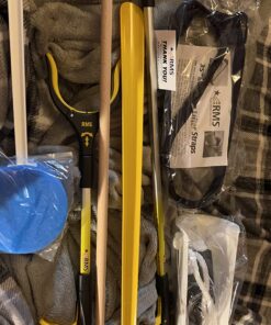 RMS Premium 7-Piece Hip Knee Replacement Kit with Leg Lifter, 19 and 32 inch Rotating Reacher Grabber, Long Handle Shoe Horn, Sock Aid, Dressing Stick, Bath Sponge - for Knee or Back Surgery Recovery 7 Piece Set 36 71MRro9mBgL