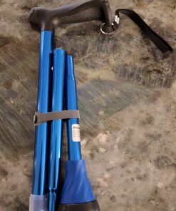 REHAND Walking Cane - Foldable, Adjustable, Collapsible Walking Canes for Men & Women, Pivot Tip, with Travel Bag | Walking Sticks for Seniors & Adults Ocean Blue 86 71MS16P6otL