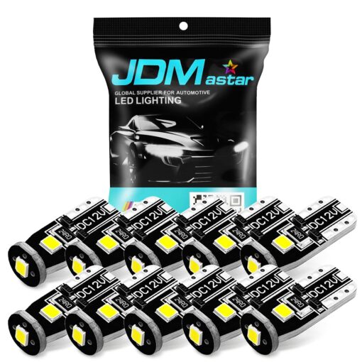 JDM ASTAR 10pcs Super Bright 194 168 175 2825 T10 PX Chipsets White LED Bulbs