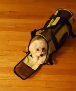 Paws & Pals Airline Approved Pet Carrier - Soft-Sided Carriers for Small Medium Cats and Dogs Air-Plane Travel On-Board Under Seat Carrying Bag with Fleece Bolster Bed for Kitten Cat Puppy Dog Taxi Green 54 71MSh4iFMeL