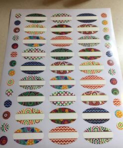 81 Kaleidoscope Oval Poly Waterproof Essential Oil Bottle Labels Plus 81 Round Cap Stickers by Rivertree Life 30 71MTv8WNhML