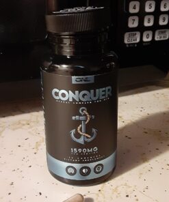 Conquer Mens Fertility Supplement - Testosterone Booster for Men w/Maca Root, Horny Goat Weed & Tribulus Terrestris - Male Fertility Supplement - Libido Booster for Men - Male Enhancement Pills -60Ct 34 71MU Xm4YAL 1