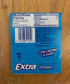 Extra Gum Peppermint Chewing Gum, 15 Pieces (Pack of 10) 37 71MUJQw9HQL