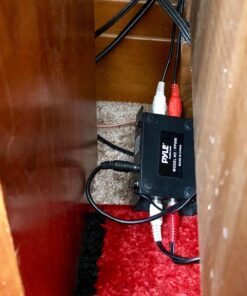 Pyle Phono Turntable Preamp - Mini Electronic Audio Stereo Phonograph Preamplifier with RCA Input, RCA Output & Low Noise Operation Powered by 12 Volt DC Adapter - PP999 , Black Single 33 71MUdBBqcL