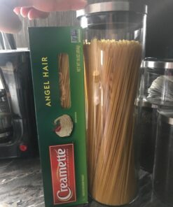 Balchy 5-Piece Canisters Sets with Silicone Seal Borosilicate Glass Jars Vacuum Seal for Tea Coffee Sugar Pop Flour Canister for Kitchen large 35 71MUrlOzCYL