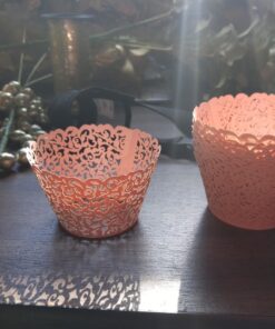 A&S Creavention Vine Cupcake Holders Filigree Vine Designed Decor Wrapper Wraps Cupcake Muffin Paper Holders - 50pcs (Pink) 1 Pink 37 71MVC3KJ6TL 2