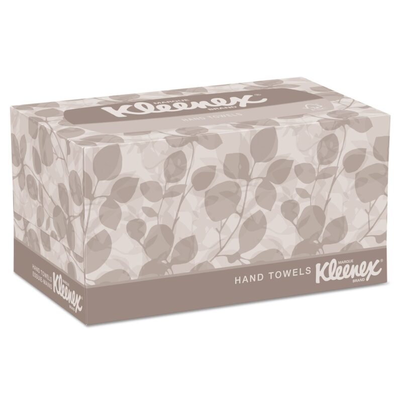 Kleenex® Hand Towels with Premium Absorbency Pockets (01701), Pop-Up Box, White, 18 Boxes / Case, 120 Hand Towels / Box, 2,160 Hand Towels / Case