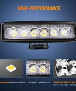 Nilight LED Light Bar 2PCS 18W 6Inch Flood LED Pods Offroad Led Work Light Driving Light Fog Light Boat Light Waterproof for SUV ATV 4WD Car Truck Golf Cart 12V 24V,2 Years Warranty 2Pcs 18W Lights 31 71MW6rhaBIL