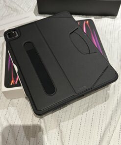 ZUGU Case for 2021/2022 iPad Pro 12.9 inch 5th / 6th Gen - Slim Protective Case - Apple Pencil Charging - Magnetic Stand & Sleep/Wake Cover (Fits Model #’s A2378, A2379, A2461, A2462) - Stealth Black 54 71MWdBthGgL