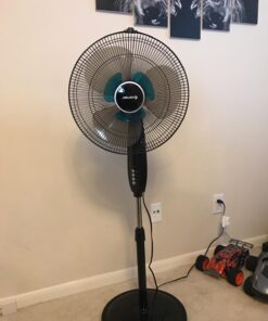 COSTWAY Pedestal Fan, Black-Double 3 Blades 33 71MXdpWaHCL