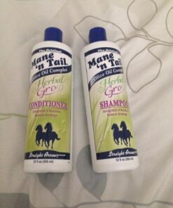 Mane 'n Tail: Herbal Gro Shampoo + Conditioner (12 oz Each), Olive Oil Complex That Helps Strengthens & Nourishes Hair 43 71MXlPdJJhL