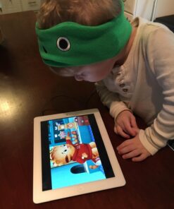 CozyPhones Over The Ear Headband Headphones - Kids Headphones Volume Limited with Thin Speakers & Super Soft Fleece Headband - Green Frog 42 71MXrDyi9hL 3