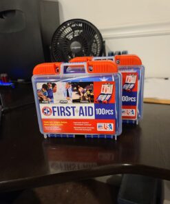 Be Smart Get Prepared 110 pc First Aid Kit: Clean, Treat, Protect Minor Cuts, Home, Office, Car, School, Business, Travel, Emergency, Outdoor, Camping & Sports, FSA/HSA (Packaging may vary) Dark Blue 1 Count (Pack of 1) 33 71MZ3A7J L 2