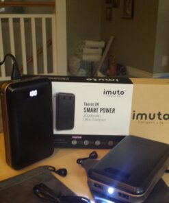 imuto 20000mAh Portable Charger Compact Power Bank External Battery Pack LED Digital Display Smart Charge Compatible with iPhone 12 Max Pro 11 XR 10 7 Plus, Samsung S10 Plus, Note 10, Tablets & More X4L 41 71MZ4veRUL 2