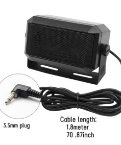 ZAXIDALER Rectangular External Communications Speaker for Ham Radio or CB & Scanners, 5 Watt, Black Colour 18 71MZu3aygoL