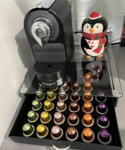 Deco Brothers Crystal Tempered Glass Original Pod Holder Drawer, 42 Nespresso Capsule Organizer 29 71MbVVfjVWL