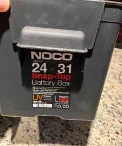 NOCO Snap-Top HM318BKS Battery Box, Group 24-31 12V Outdoor Waterproof Battery Box for Marine, Automotive, RV, Boat, Camper and Travel Trailer Batteries 44 71MdwFvk7mL