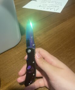 Wild Turkey Handmade Rainbow Frame with Black Overlay with Elk Cutout Knife Original version 49 71MfXZFyj2L