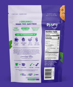 Pyure Organic Stevia Blend, Granulated All-Purpose - White Sugar Substitute, Zero Carb, Zero Sugar, Zero Calorie, Plant-Based Stevia Sweetener for Keto Friendly Food, 1 lb (16 oz) 1 Pound (Pack of 1) 21 71MgSAfLusS