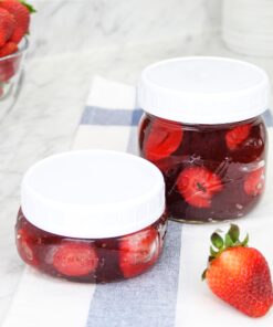 Cornucopia Wide Mouth Plastic Mason Jar Lids (24-Pack Bundle); 2 Dozen Unlined White Ribbed Lids, 86-450 Size 24 Lid Basic Set w/ Lids Only 25 71MguaFHq4L