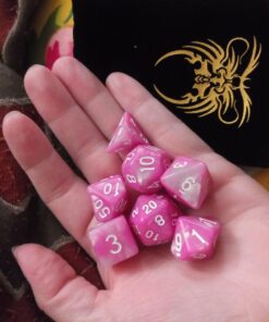 QMay DND Dice Set with 6 Pattern Dice Bag, 42 Pieces, 6 Sets Double - Colors Polyhedron Great for Dungeons and Dragons RPG MTG Table Games 6 sets-42pcs 36 71MijM4G32L