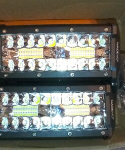 NAOEVO 7 inch LED Light Bar, 240W 24,000LM Offroad Fog/Driving Lights LED Pods with Spot Flood Combo Beam, Waterproof LED Work Lights for Truck Boat UTV ATV Jeep, 2 Pack (White) White 55 71MizyAHtrL