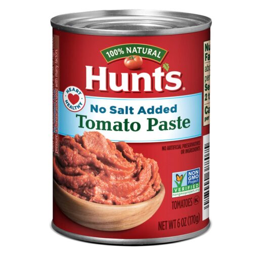 Hunt's Tomato Paste No Salt Added, 6 oz, 12 Pack Tomato Paste No Salt Added 6 Oz (12 Pack)